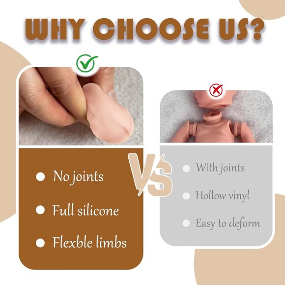 19.3in Full Silicone Not Vinyl Reborn tan Baby Boy Dolls Lifelike Reborn Baby - Picture 5 of 6